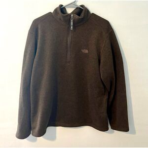 The North Face Men’s Brown Half‑Zip Fleece Pullover Size M • Lightweight & Warm